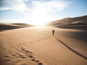 Traversée du désert en solitaire